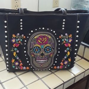 Large Sugar Skull Purse